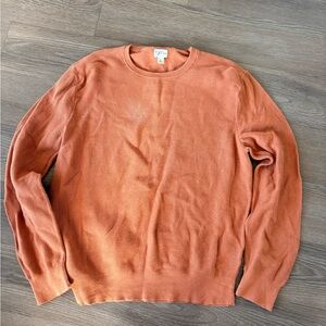 J. Crew Men's Warm Orange Crewneck Sweater